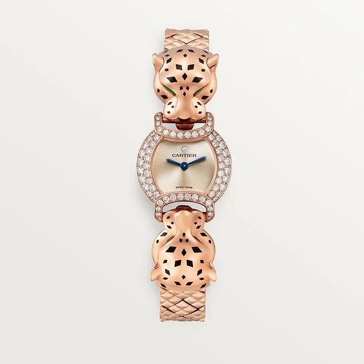Cartier La Panthère watch, 22.2 mm, quartz movement. Rose gold