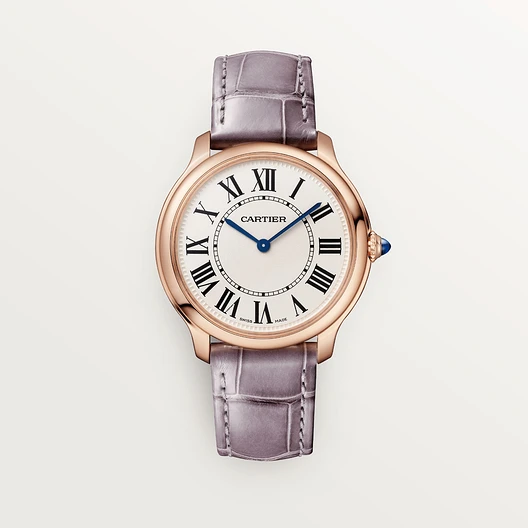 Cartier Ronde Louis Cartier watch, 36 mm, semi-matte purple