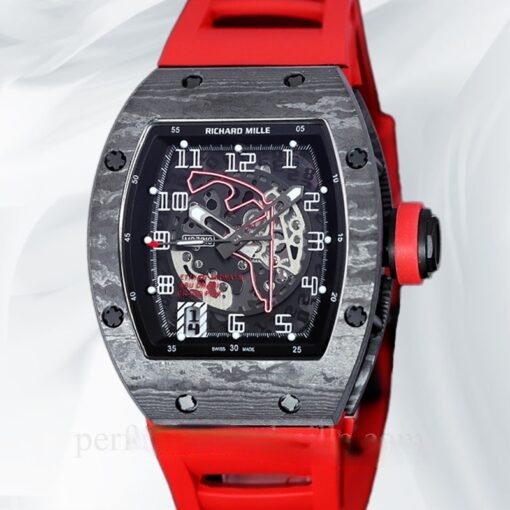Richard Mille RM 010 Men Automatic Carbon Fiber Rubber Band