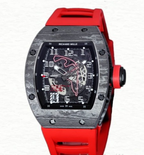Richard Mille RM 010 Men Automatic Watch Rubber Band