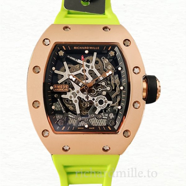 Richard Mille RM35 Men Mechanical Watch Skeleton Dial