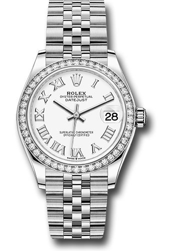 Rolex Steel and White Gold Datejust 31 White Roman Dial 278384RBR wrj