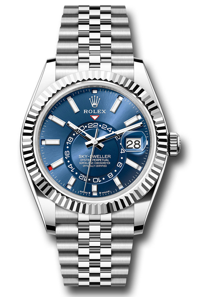 Rolex White Rolesor Sky-Dweller  Blue Index Dial 336934
