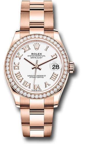 Rolex Everose Gold Datejust 31 White Roman Dial 278285RBR wro